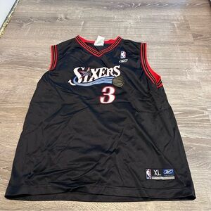 Allen Iverson Black Philadelphia 76ers Jersey
